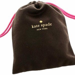 KATE SPADE NEW YORK WOVEN DUST BAG W/ PINK DRAWSTR